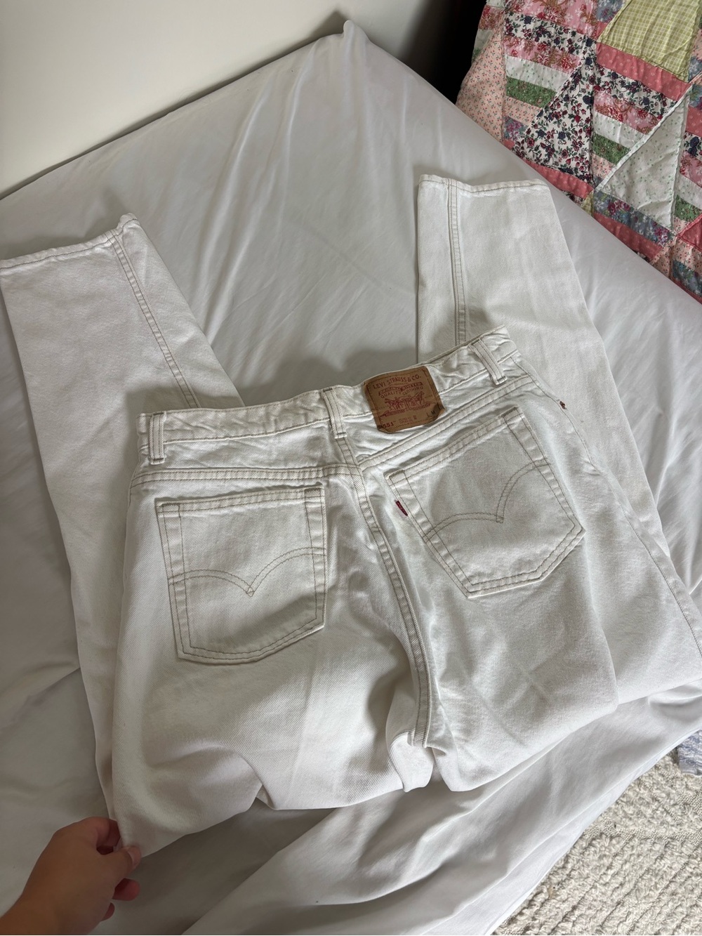 White Levi's vintage 90s High-Rise Straight Jeans
